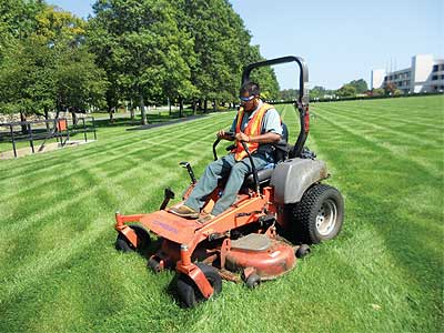 mowing